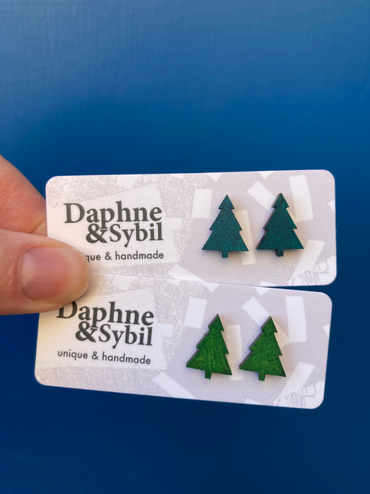 Christmas tree earrings